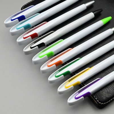 Simple Multicolor Plastic Press Ballpoint Pen