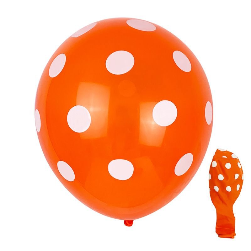 12 Inch 2.8G Candy Color Wave Dot Latex Balloon Party Venue Decoration 100-Bag